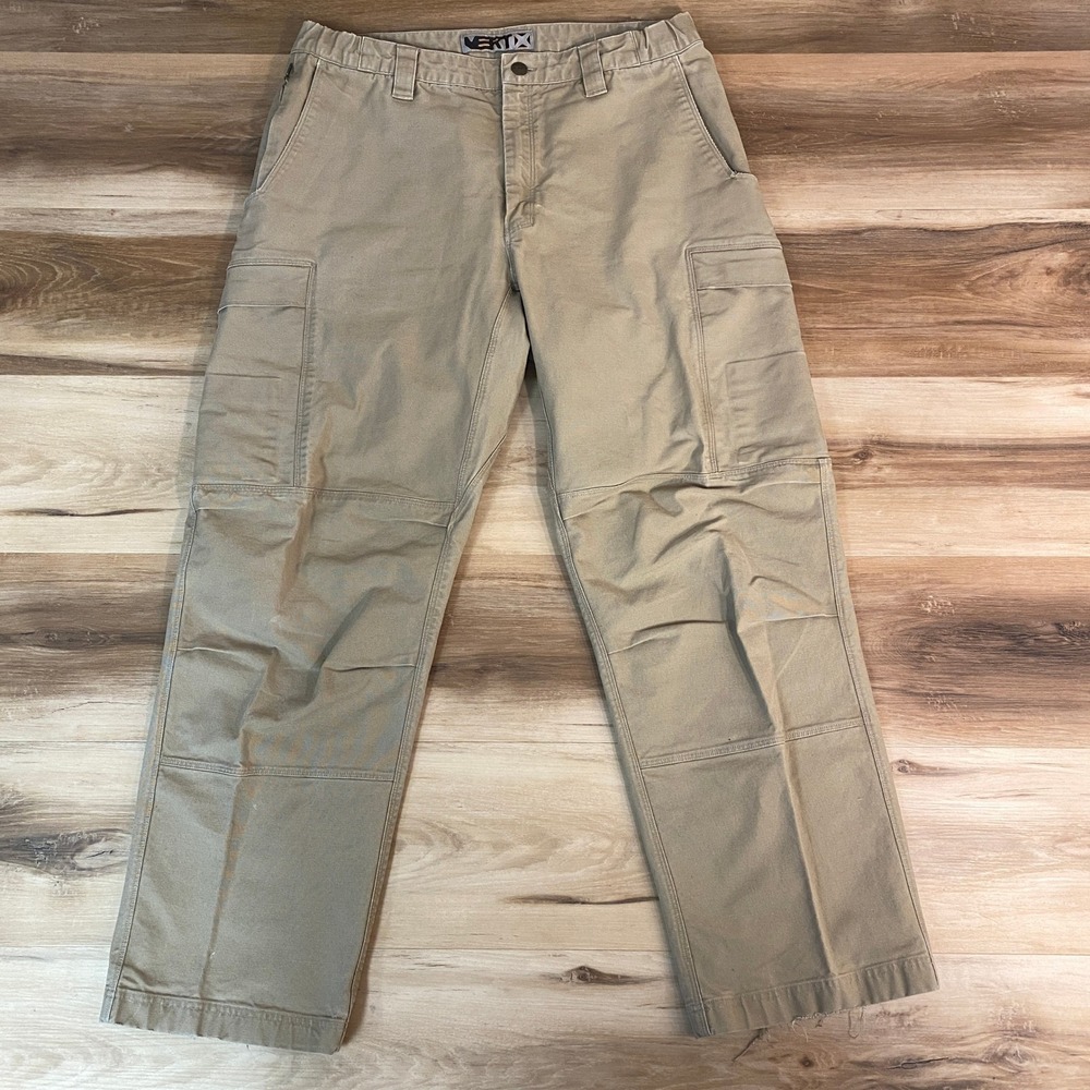 VERTX Mens Tan Cargo Pants Mens 34x30‎ Work Utility Outdoor Skating
